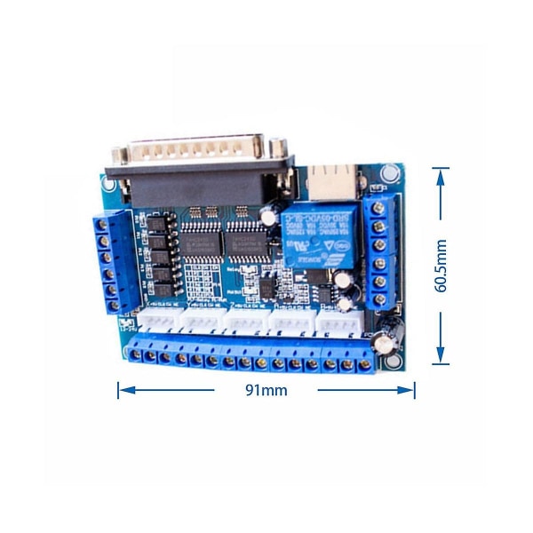 Mach3 Gränssnittskort Cnc 5-axlig med Optokopplare Adapterdrivrutin + USB-kabel