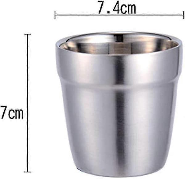 180 ml Mini Krus i Rustfrit Stål Sæt med 4 Holdbare Børnekrus Stabelbare Ølkrus