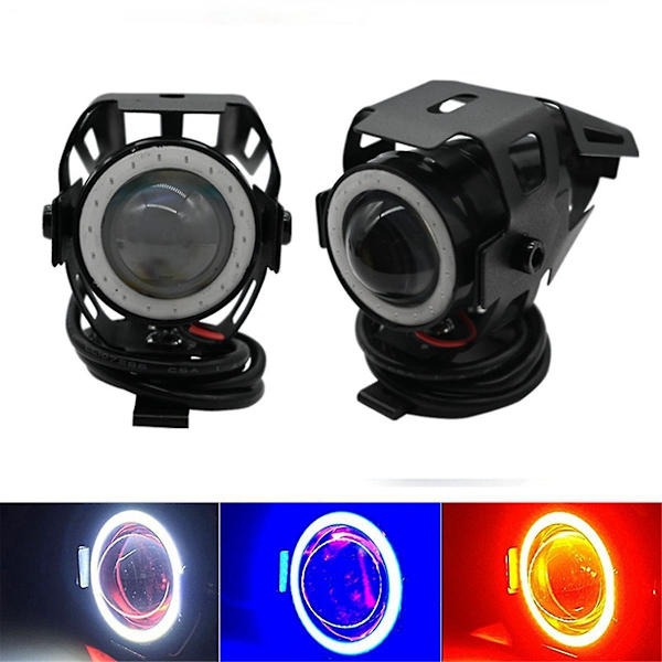U7 Elektrisk Scooter LED-strålkastare Highlight Blinkande Ängelögon Motorcykel LED-ljus för elektrisk S