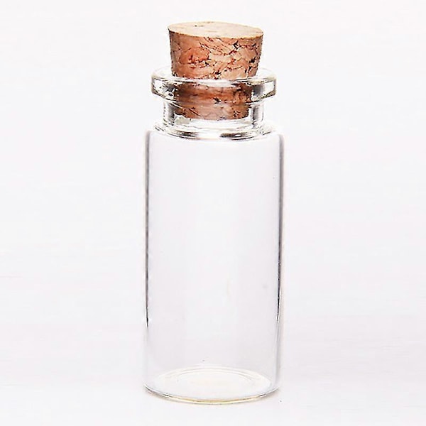 20 stk. hetteglassflasker, mini glassflaske med korkpropp, ønskeflasker, for bryllup, kreasjoner og