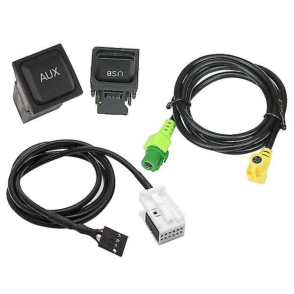 Bil USB AUX Växlingskabel USB Ljudadapter RCD510 RNS315 För- B6 B7 Golf 5 Mk5 Golf 6 Mk6 5 Mk5 Cc