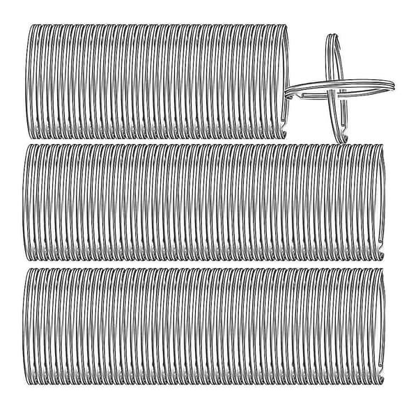 200 stk. nøgleringe, split bulk nøgleringe til nøglering og håndværk (25 mm) (sølvfarve)6417242337124