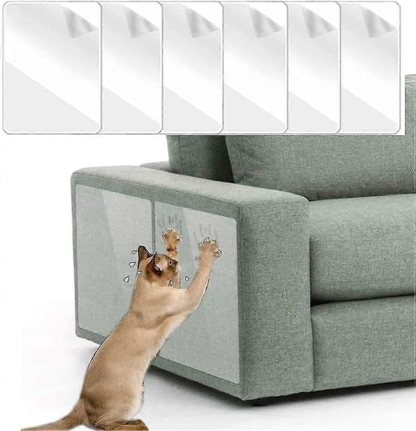 Klorebeskyttelse Sofa Katt - Pakke med 6, Transparent, 45 cm x 20 cm