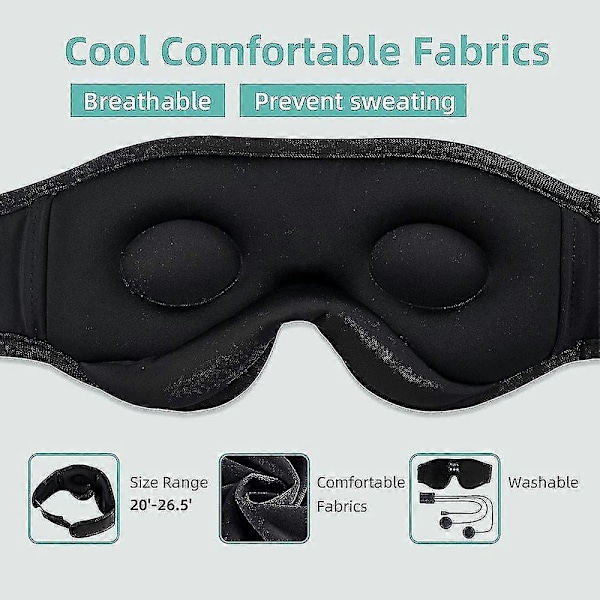 Bluetooth Trådlös Ögonmask Sovhörlurar Mask Bluetooth Headset