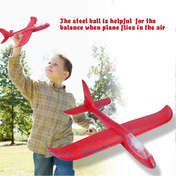 Mini Kaste Svævefly Legetøjsfly Model Håndlancering Rød Flyvemaskine til Børn