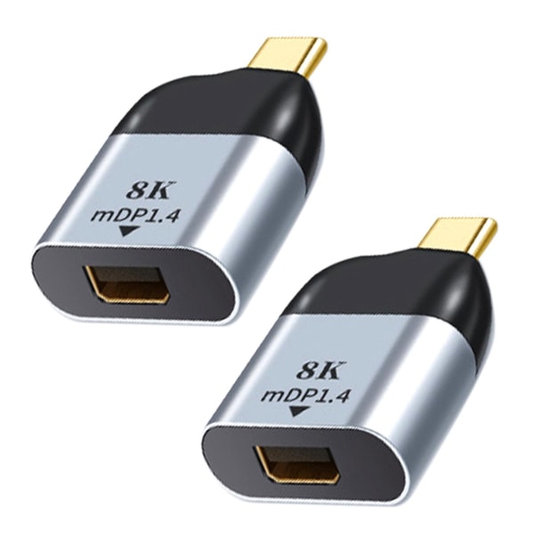 2x Typ-C till Mini DP-adapter USB-C till Mini Display Port-konverter 3 8k 4k 60hz MDP för iPad Pro 202