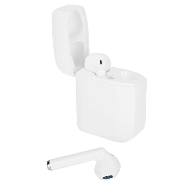 TWS Trådlösa Bluetooth 5.0 Hörlurar Halvt in-Ear IPX4 Vattentäta Hörsnäckor för iPhone/Android Vit