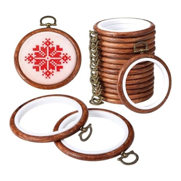 15 stk 3 tommer runde broderibøjler Cirkel gummibøjler Ring til kunsthåndværk syning Hængende dekoration