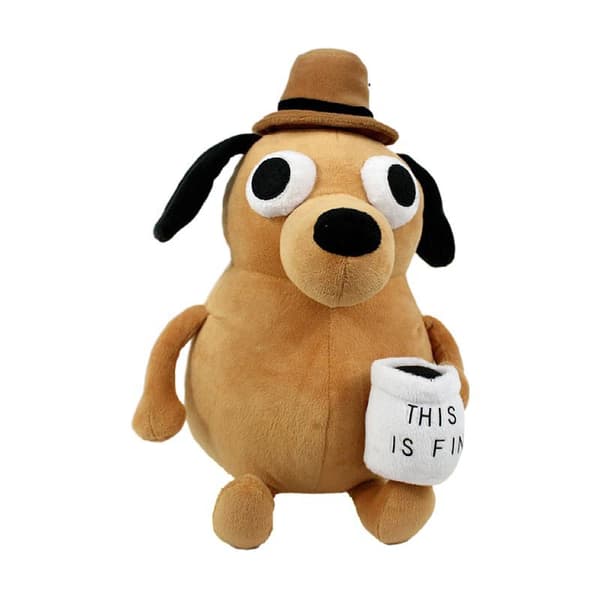 Kaffe Hund Detta är Fine Hund Plysch Leksak Docka Julklapp