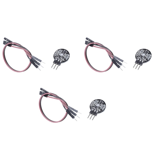 3x Pulssensor Hjerterytmesensor Hjerterytme Pulssensor For , svart&rød