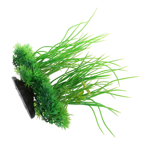 3 stk 10,6" Høyde Grønne kunstige plastplanter for akvarium