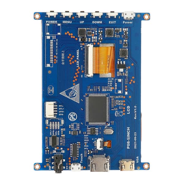 5-tommers berøringsskjermmonitor for Raspberry Pi for Ubuntu 800x480 HD Multimedia Interface Plug and Play berøringsskjerm
