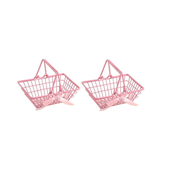 Pige Hjerte Pink Indkøbs Kurv Kosmetik Opbevaringskurv Opbevaringsramme Foto Baggrund Rekvisitter (medium