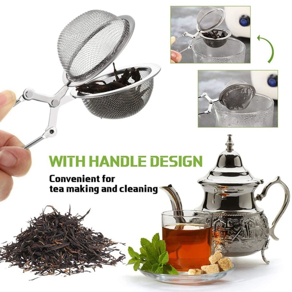 12 stk. te-infuser løsblade te-snap-bold te-si-ske af rustfrit stål te-filter stejlere Wi