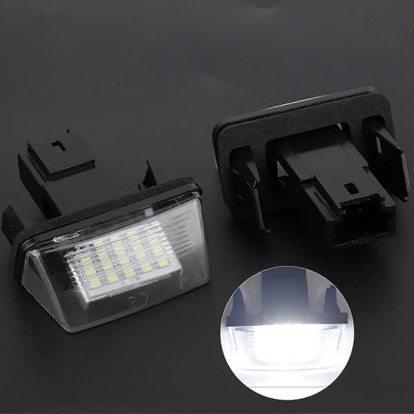 2 stk. 18 LED Venstre & Højre Nummerpladelys Lampe til Citroen C3 2002-2009