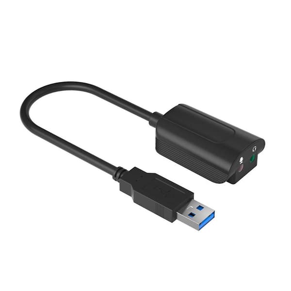 Ekstern USB Lydkort Adapter 7.1 Virtuel Kanal med Kabel Mikrofon 3.5mm Interface Sou