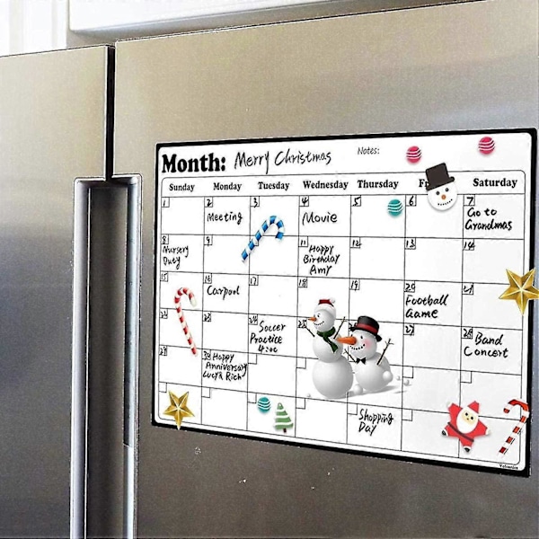 Kylskåpskalender Magnetisk Whiteboardkalender för Kylskåp
