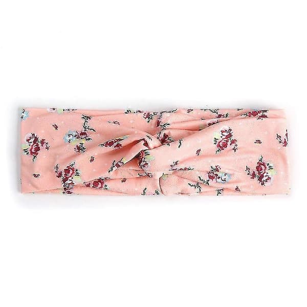 4 Pakke Turban Hodebånd For Kvinner Hår Blomsterprint Kryss Elastisk Hodeinnpakning