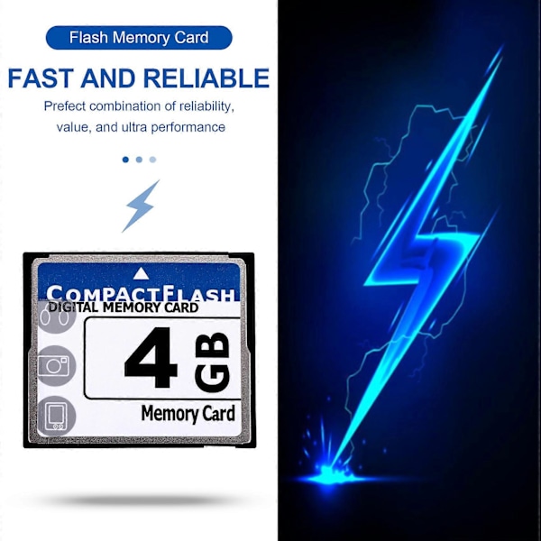niceEshop(TM) Professionell 4GB Compact Flash-minneskort (Vit & Blå)