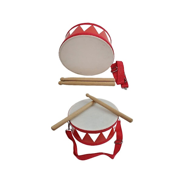 Trumma Snare Barn Percussion Leksaker Barn Instrument Barn Hand Trä 8 tum Rhythmkänsla Instrum