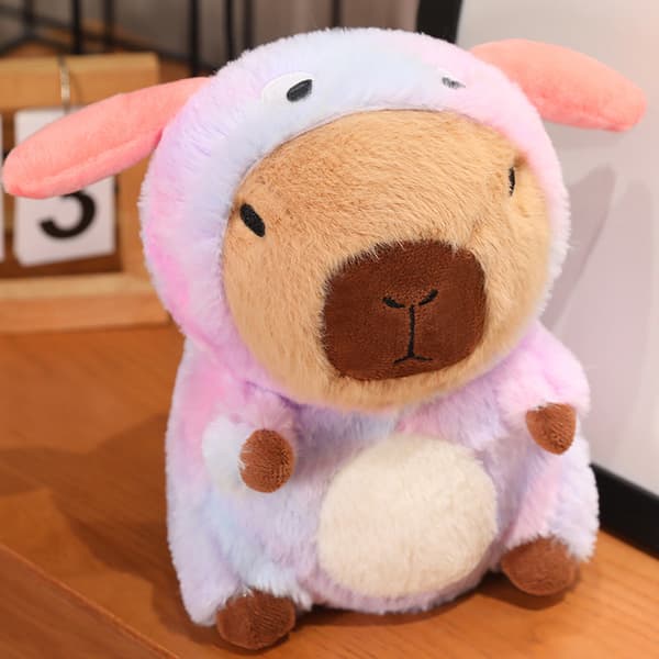 Klädd marsvin docka Capybara plyschleksak docka flicka barn docka Alla hjärtans dag present E