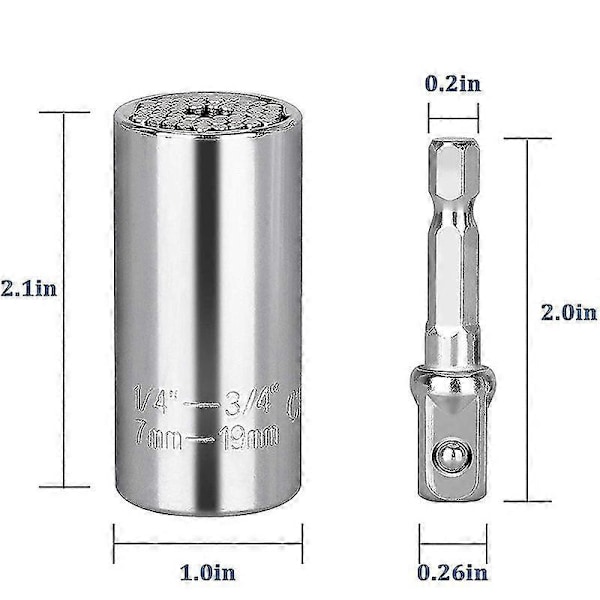 Universelle Skiftenøkler, Multifunksjonelt Håndverktøy, Universell Sokkel, Liten og Bærbar; (7-19mm)