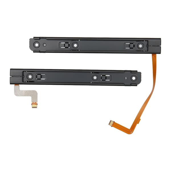 1 Par Spelkonsol Glidskena Professionell Ersättning Metall Glidskena med Sensor Flexkabel för SWITCH OLED-värd