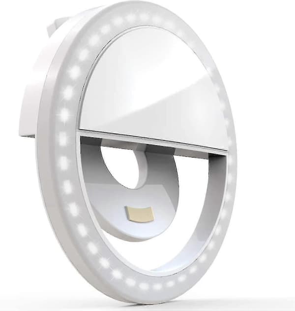 Clip-on Selfie Ring Light [oppladbart batteri] med 36 LED