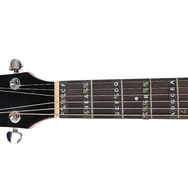 5 st Guitar Decal, Gitarrgreppbräda Noter Etiketter, Gitarrdelar, Greppbräda Band Dekaler, 6 Strängar Gui