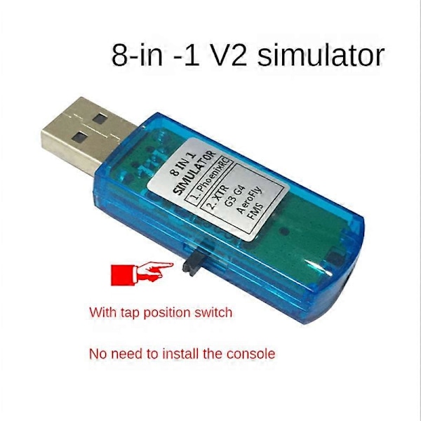 Otte i én USB Flysimulator Computer Flysimulator til XTR5 FMS G4 FPV Fly Helikopter