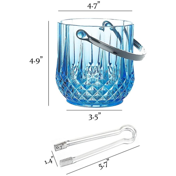 Jääastia Muovi Jääastia Kahvalla Akryyli Läpinäkyvä Samppanja Olut Viini Jääastia -sininen