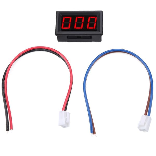 3-cifret LED Digital Amperemeter Strøm Måler Panel Mikrojustering DC0-1A (Rød)