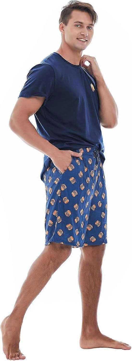 Herre Pyjamas Sæt Kortærmet. Herre Pyjamas Shortsæt. Herre Nattøj Pyjamas Sæt