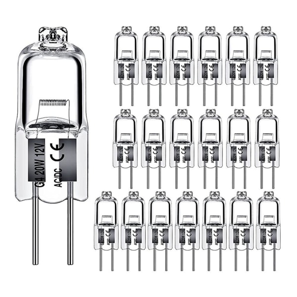 40pcs G4 12v 20w Halogen Lamp G4 12v Bulb Inserted Beads Crystal Lamp Halogen Bulb 20w 12v Halogen