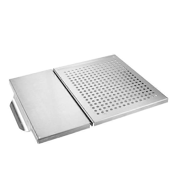 Grillrist - 2 i 1 Grillplade med Serveringsfad i Rustfrit Stål