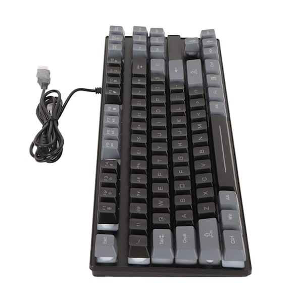 SBSGV Mekaniskt Gaming Tangentbord Multifunktion 87 Tangenter Färgglad Bakgrundsbelysning USB Kabelanslutet Tangentbord för Spel Kontor