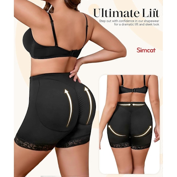 Höft- och rumpkuddar för kvinnor, vadderade Dip Enhancer Bbl Filler Shapewear Shorts för