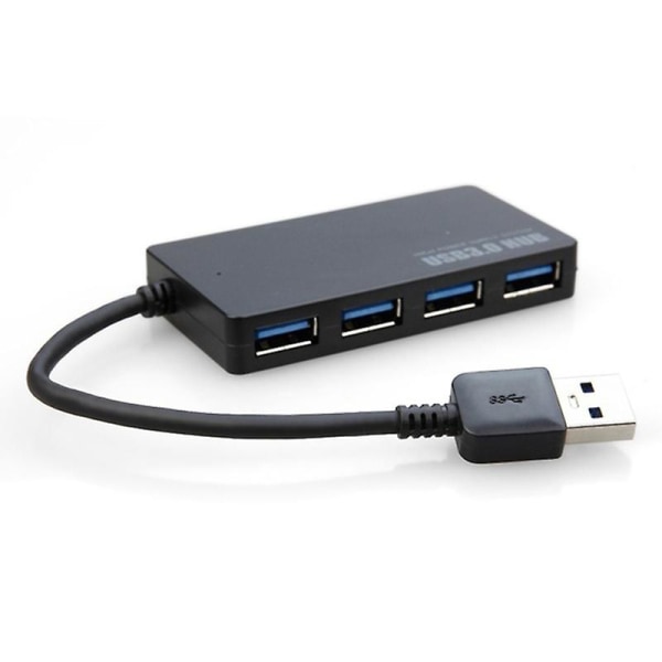 USB 3.0 Hub med 4 porter, høy hastighet, slank og kompakt utvidelsesdeler