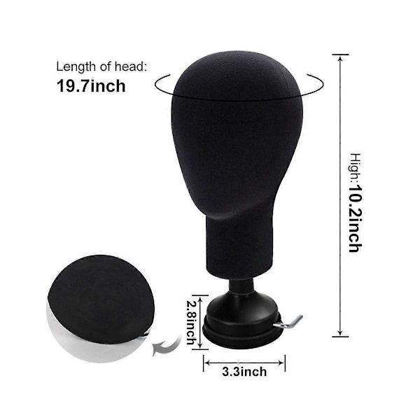Mannequin Hoved Model Parykker Hue Briller Display Stand Holder Flocking Skum Hoved Mand Kvinde Mannequin