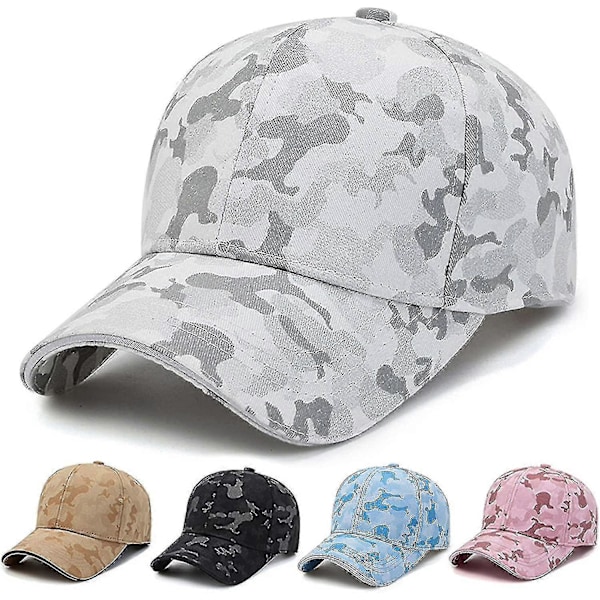 Basebollkeps - Kamouflage Basebollkeps För Kvinnor Män.unisex Justerbar Hästsvans Present