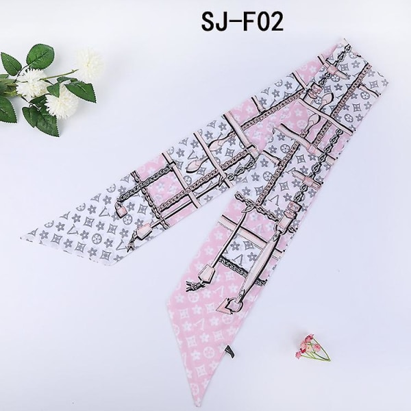 Scarf Spring And Autumn Headband Korean Wild Tie Bag Handle Ribbon(1pcs, Pink)