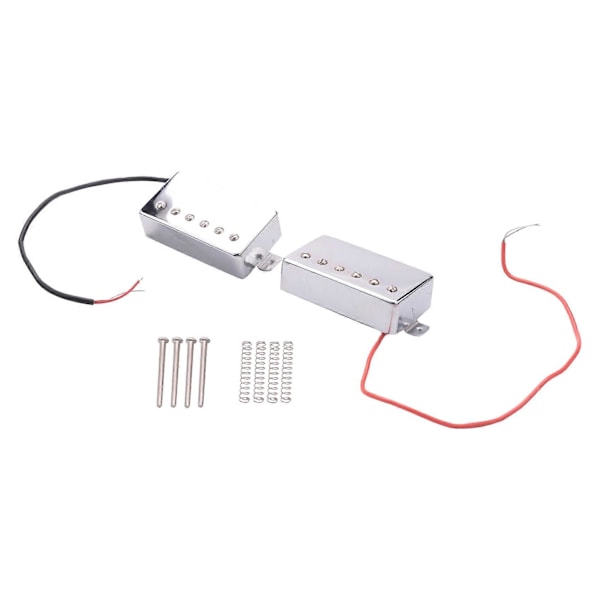 2 kpl sähkökitaran humbucker-mikrofonisetti, kaula ja sillan mikrofonit LP-kitaran tarvikkeille, kromi