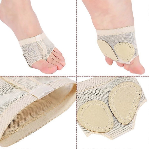 Fod Thong Udskiftning Ballet Mave Sokker Dans Klo Pad Sko, Kvinders Lyrisk Ballet Mave Fødder 1 Par (M