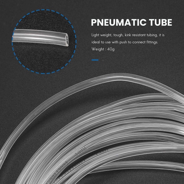 Läpinäkyvä 4 metriä 13,1 jalkaa 4 mm x 2,5 mm pneumattinen polyuretaani-ilmaputki