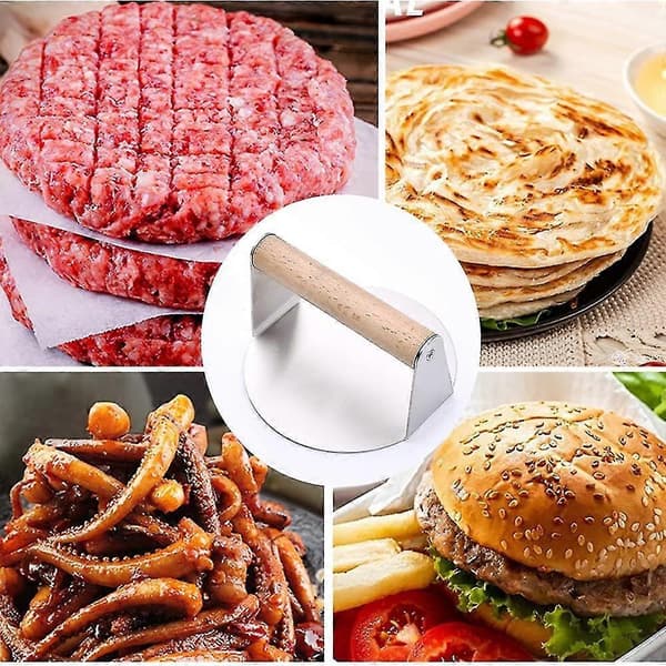 Hamburgerpresse, Rund Hamburgerpresse i Rustfritt Stål