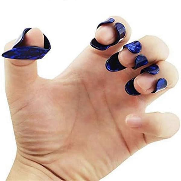 Fingerpicks, Medium, Flade Tommelpicks, Celluloid Guitar Fingerpicks (24 Styk Tommelpicks)
