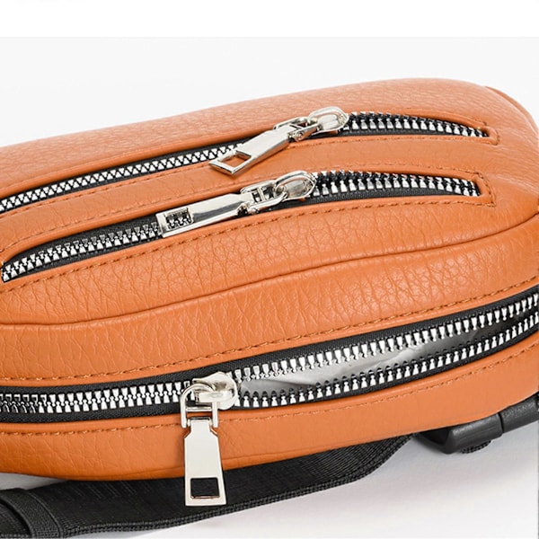Dame/Herre Retro Midjeveske Lær Fanny Pack Gate Skulderveske for Camping Reiser Utflukt