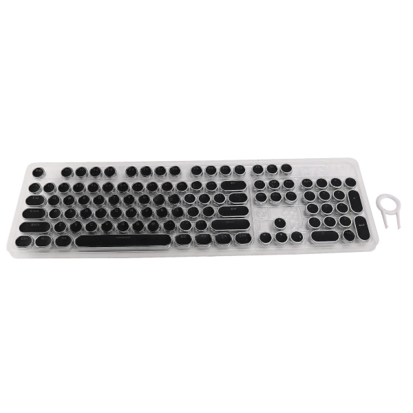 Retro runde tastaturer med 104 taster Dobbelt linse gør-det-selv-skrivemaskine nøglehætter til bagbelyst mekanisk tastatur