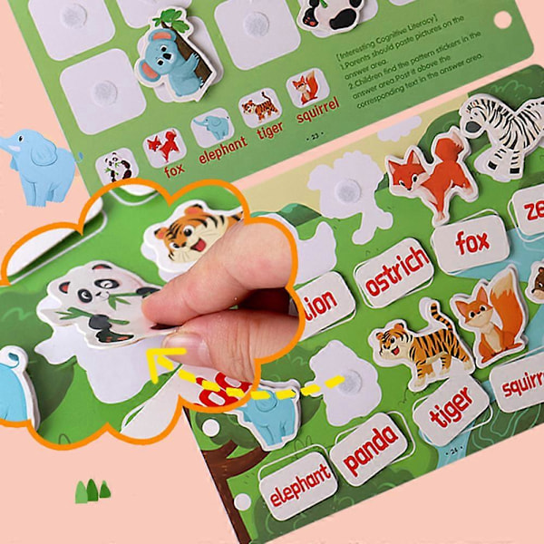 For-skole Sticker-aktivitetsbøger til Piger og Drenge - Simple og Nemme at Lave - Tidlig Læringsbøger til Læsning