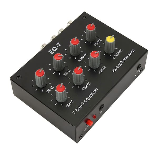 7-bånds equalizer RCA Input Output Volume Justerbar 2 kanaler Bil Equalizer EQ Bil Hovedtelefonforstærker til Bil Båd Motorcykel YEMMA